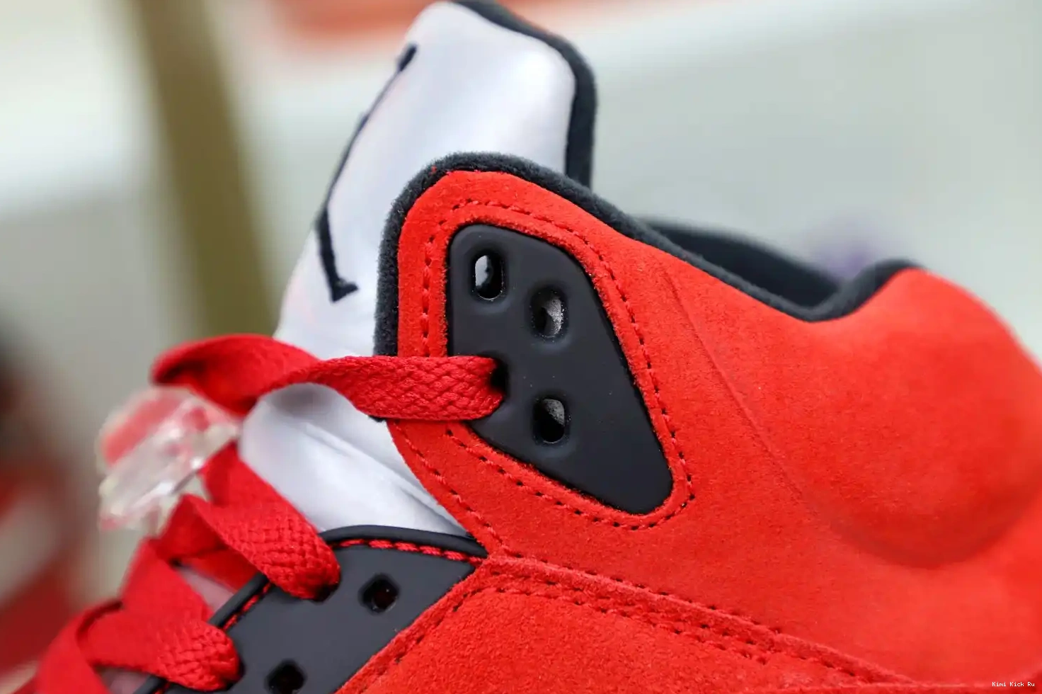 Kimikick RETRO BULL AIR JORDAN 5 SUEDE RED RAGING 0720